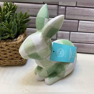 Martha Stewart ❤️Checkered Easter bunny Mint/White New